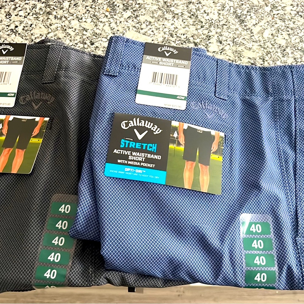 NWT Callaway golf shorts 2 pair